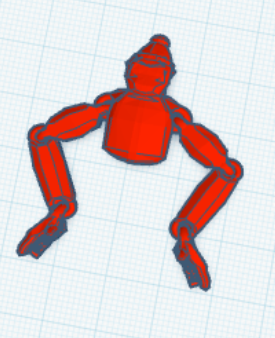 articulated gorila tag with a winter hat