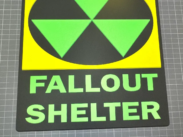 Fallout Shelter Sign – Multi-Color / Glow-Friendly