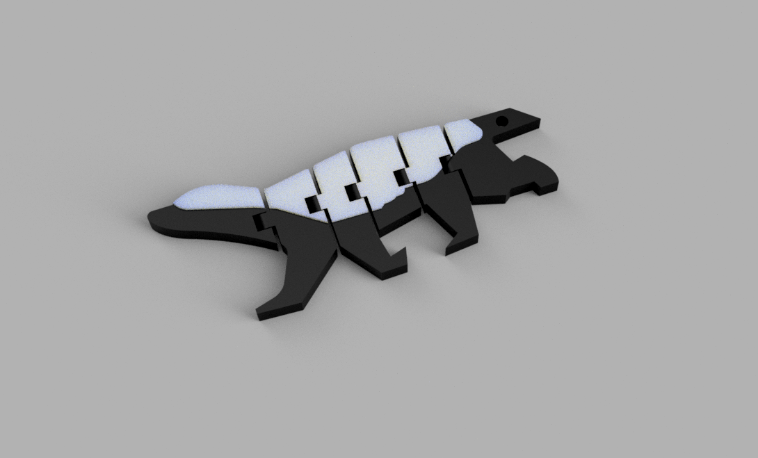 Honey Badger Flexi Keychain