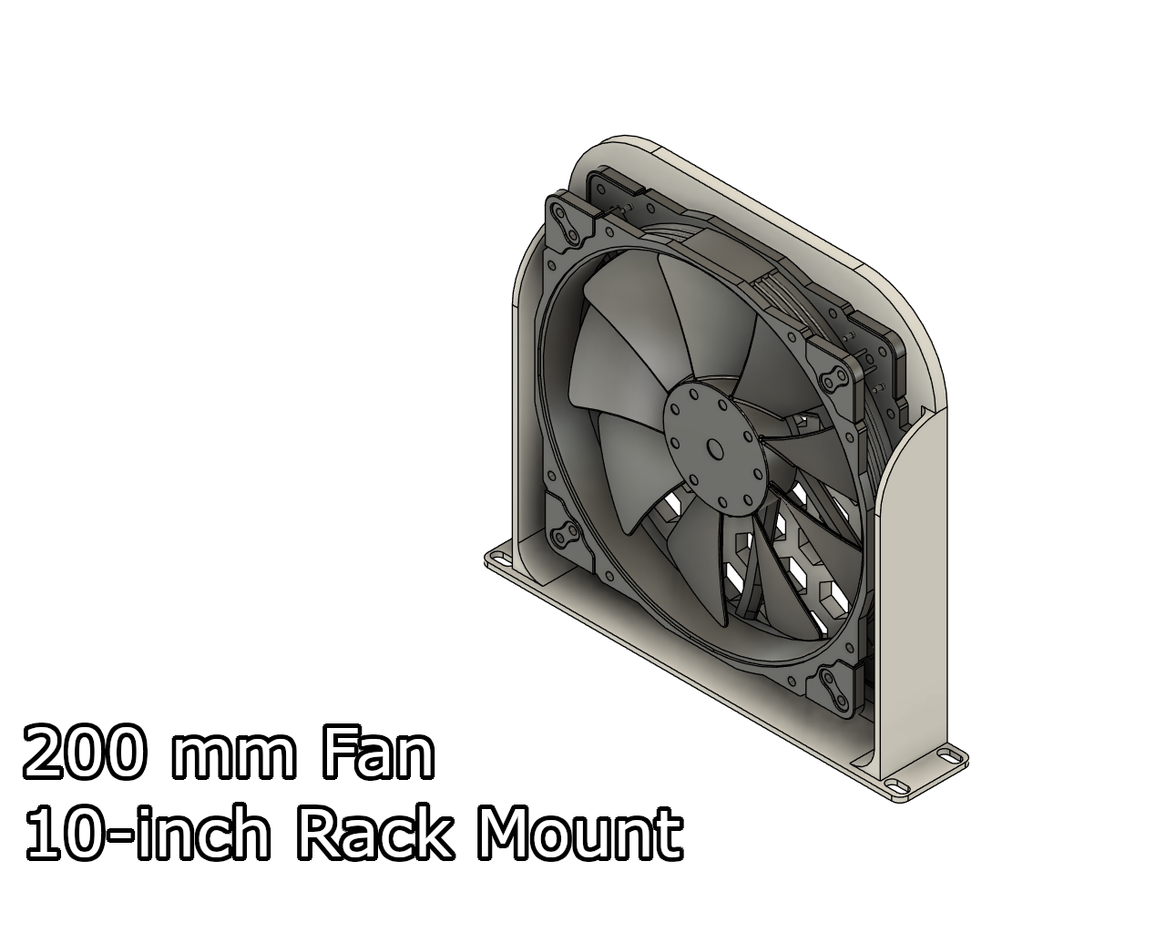 200 mm fan 10-inch rack mount