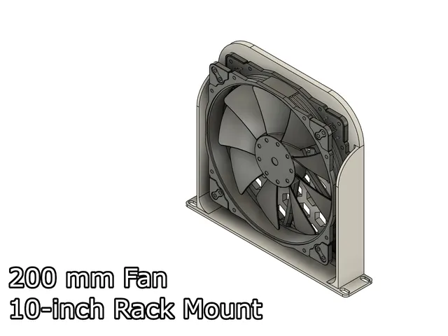 200 mm fan 10-inch rack mount