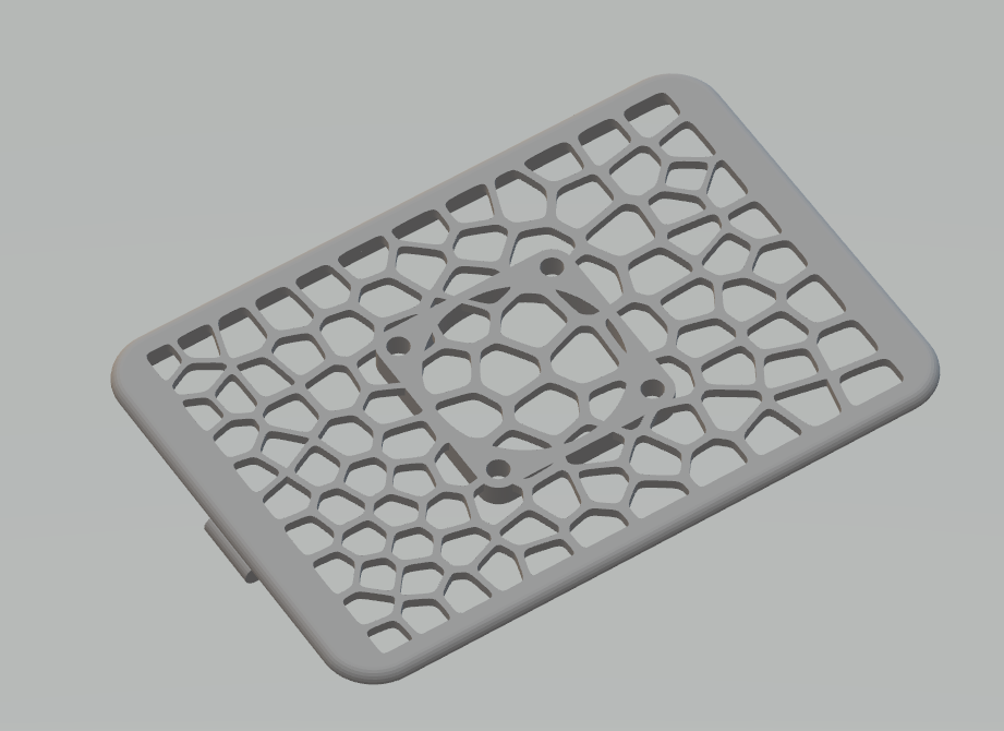 Raspberry Pi Case 4 with voronoi snap fit lid, 30mm fan.
