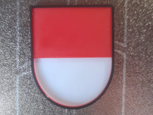 Canton of Solothurn Emblem – White and Red 3D Print with Filament Swap