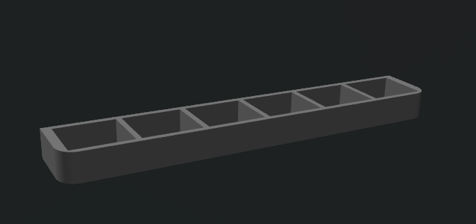 Dice Throne Battleshelf Dice Tray for 6 Dice 3D model