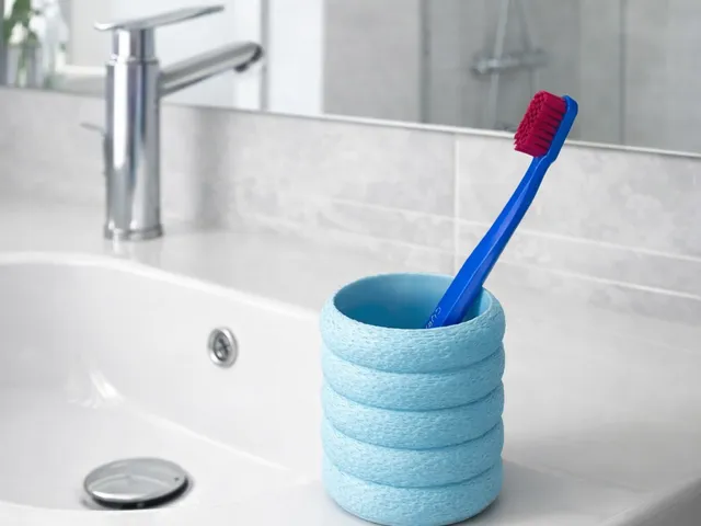 Fuzzy Skin Donut Toothbrush Cup