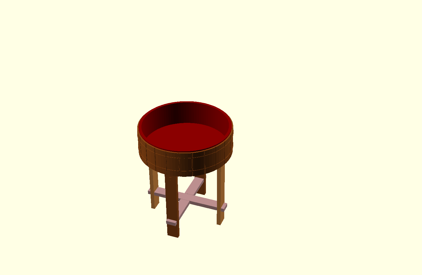 Modular Barrel-Style Bird Bath (No Support Required)