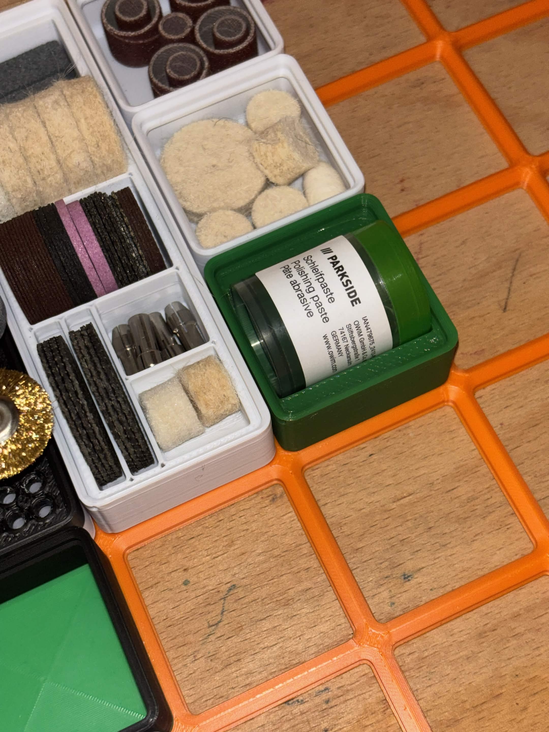 Gridfinity Parkside polishing compound holder