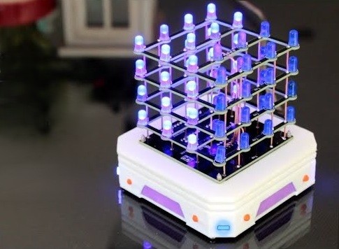 4x4x4 PCB LED CUBE 3D model