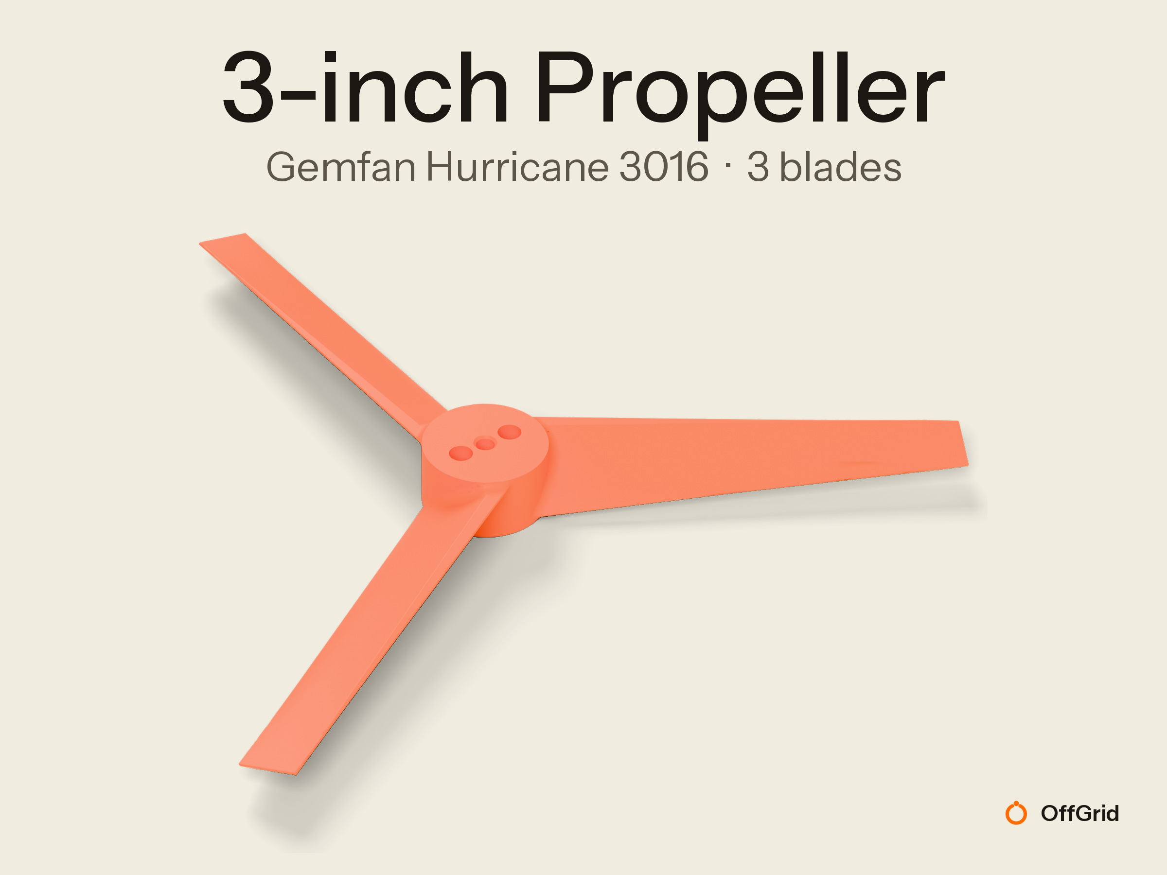 Gemfan Hurricane 3016 3-Inch Propeller — CAD Model