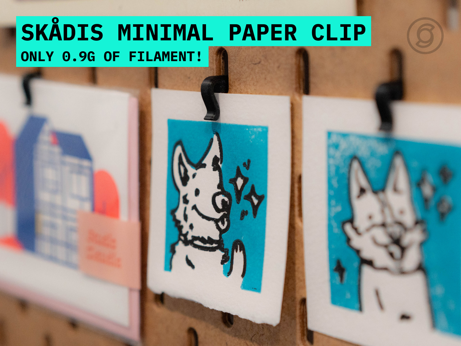 IKEA Skadis minimal clip for paper, notes, photos