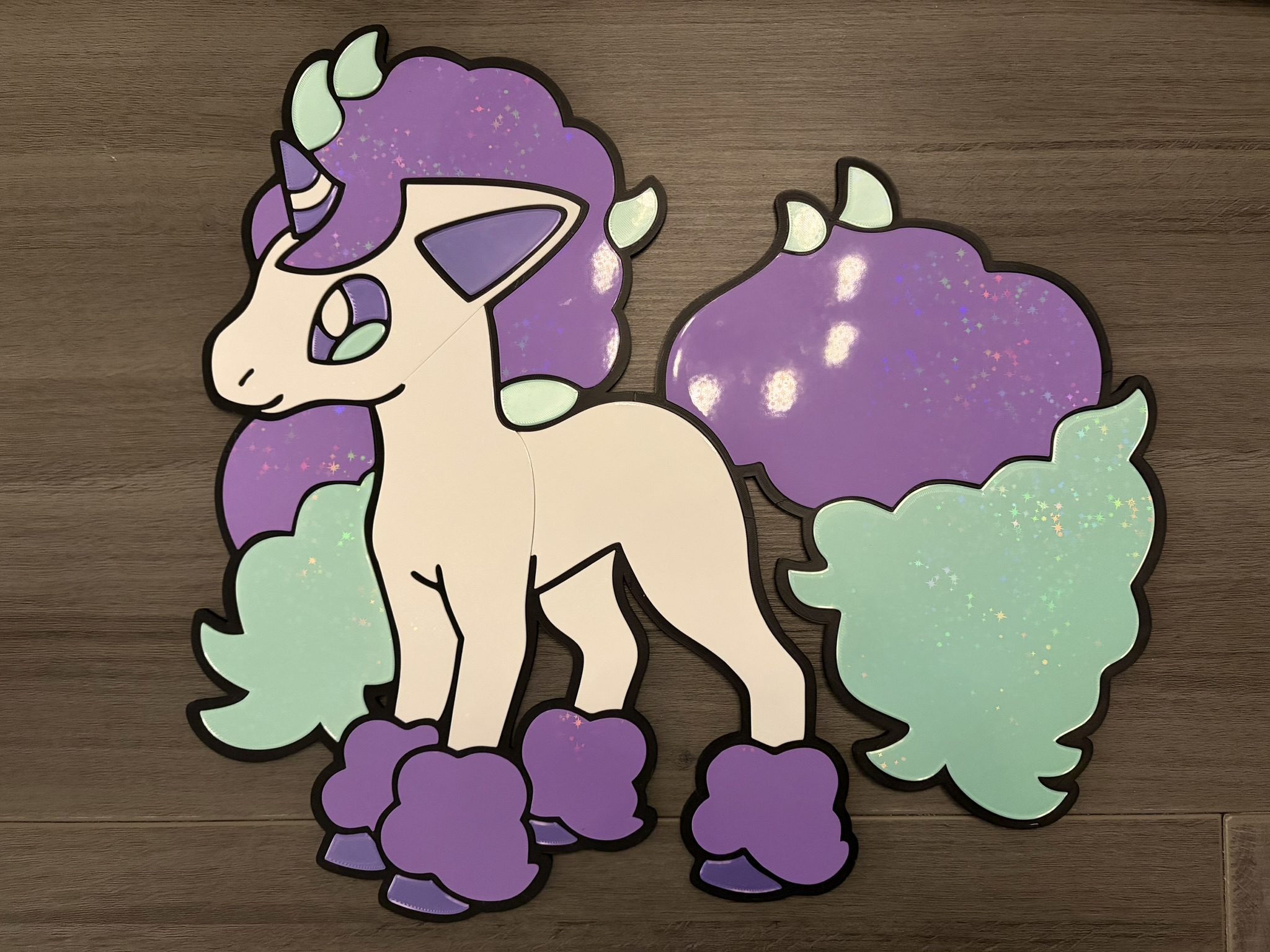 BIG Galarian Ponyta Wall art. No AMS