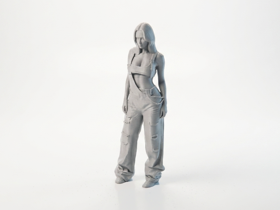 Jumpsuit Lady Figurine Female Figure 3D Printable