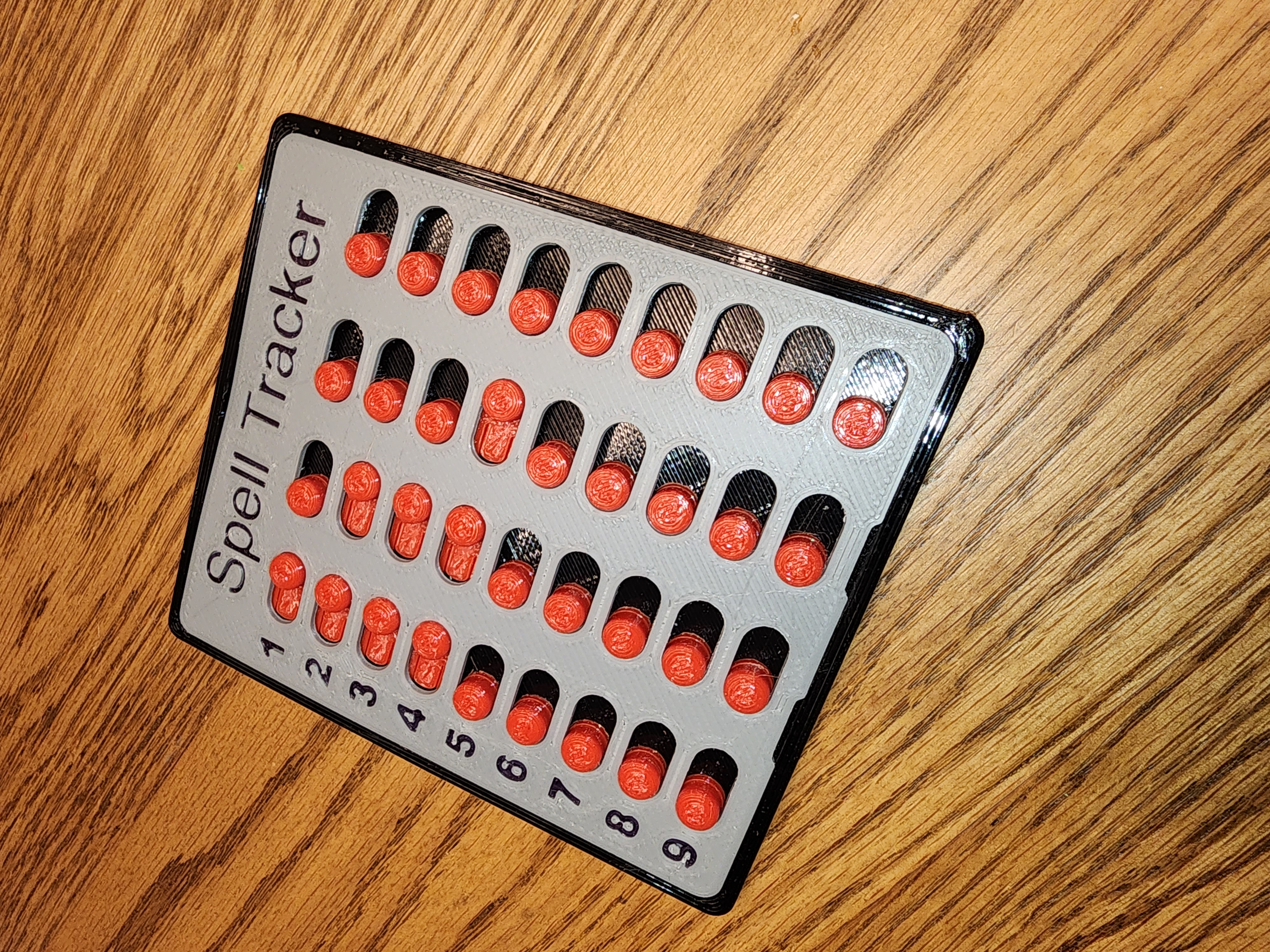 DND 5e Sliding Spell Slot Tracker Remix