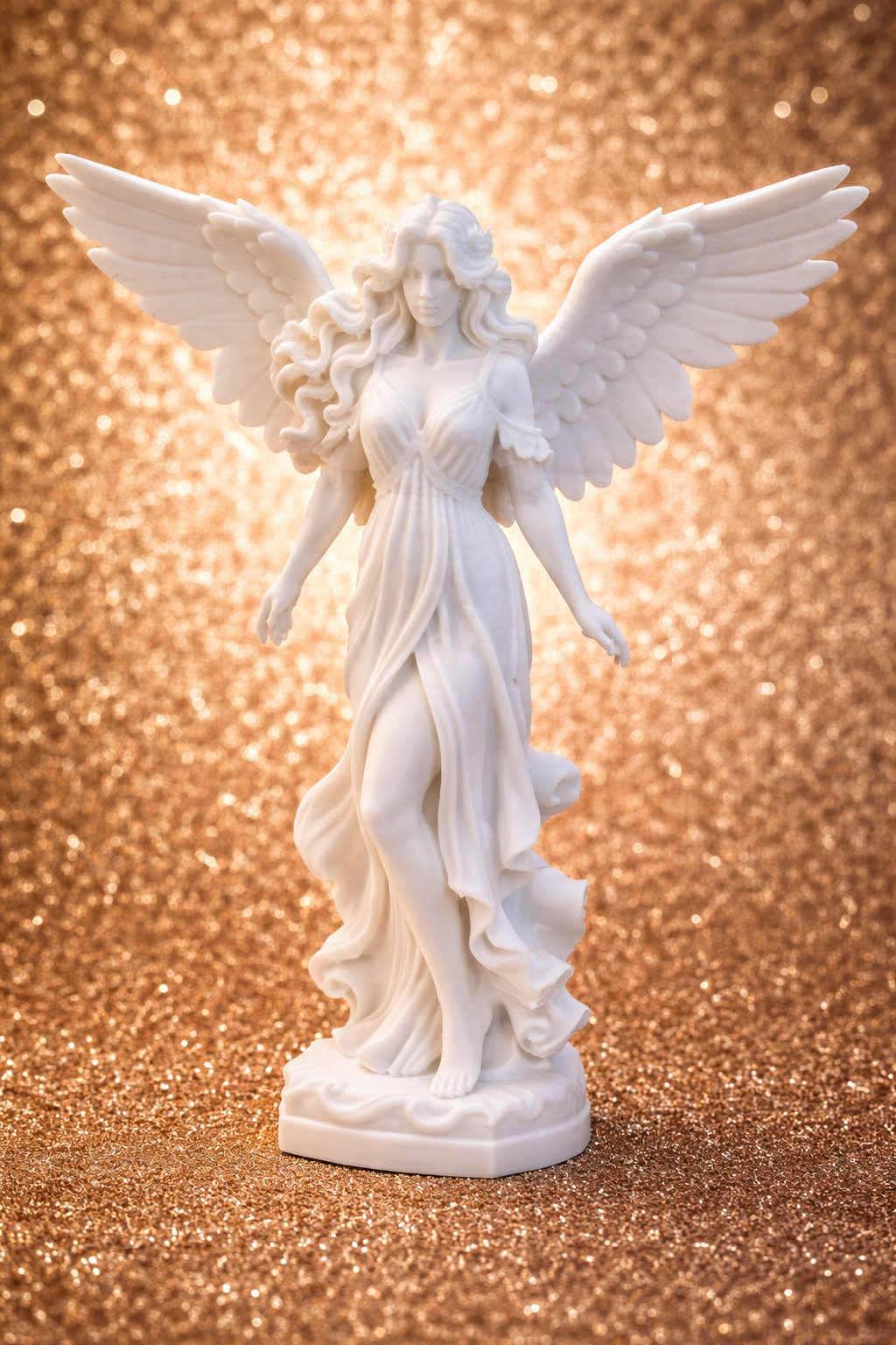 Elegant Angel Statue – Detailed 3D Print Sculpture