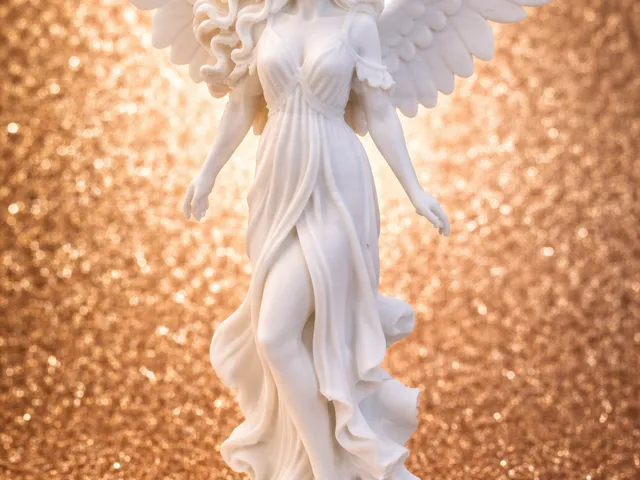 Elegant Angel Statue – Detailed 3D Print Sculpture