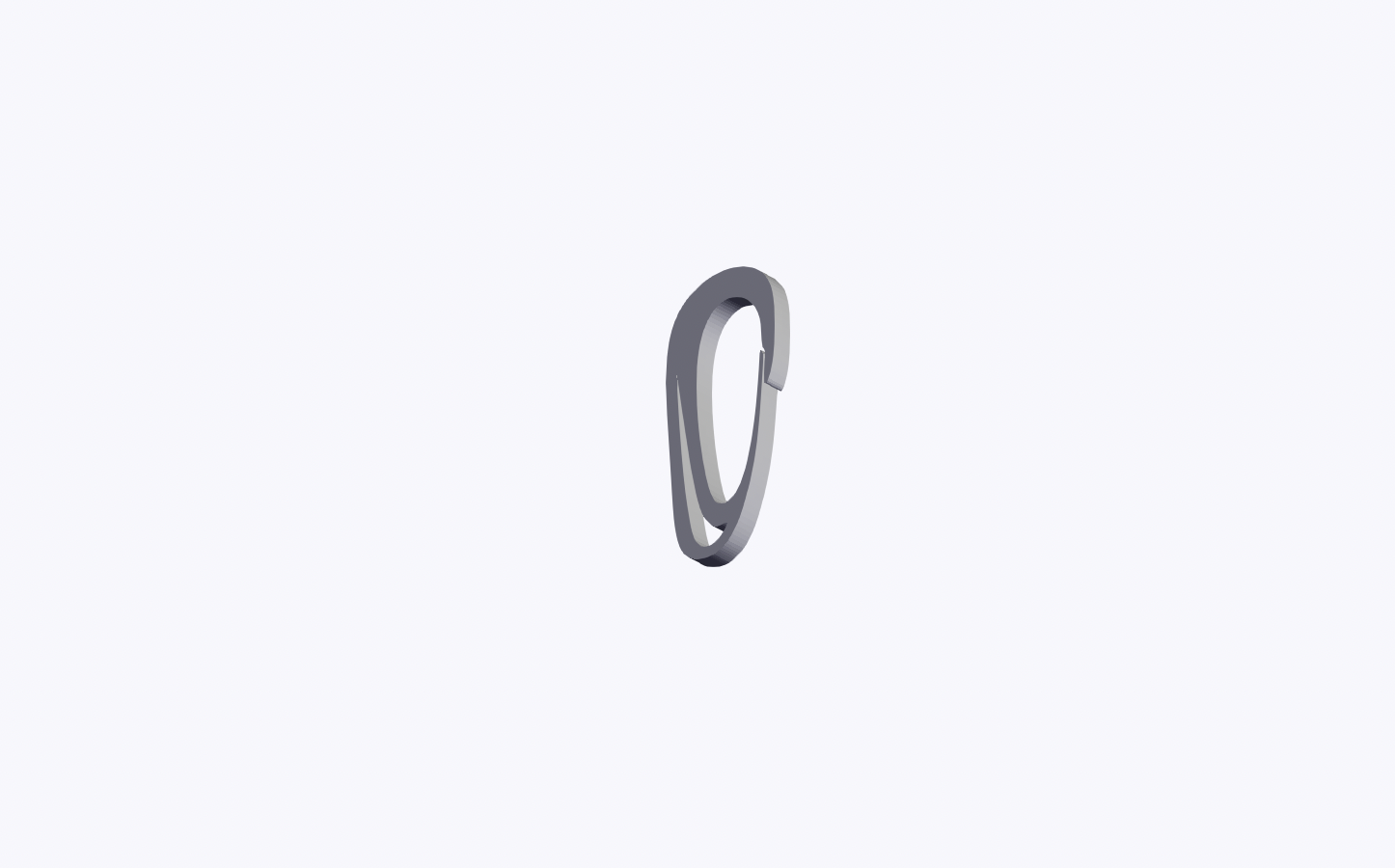 O Hook Carabiner Link (10) Skinny Flexible Clasp