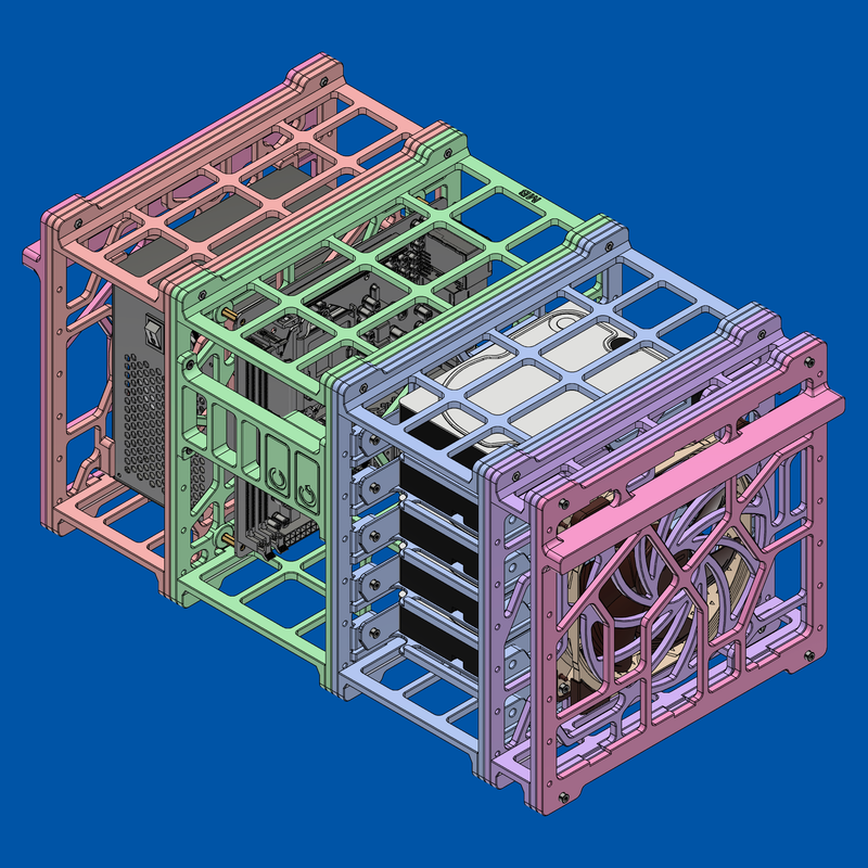 NAS Modular rack by Assaf Negev | Download free STL model | Printables.com