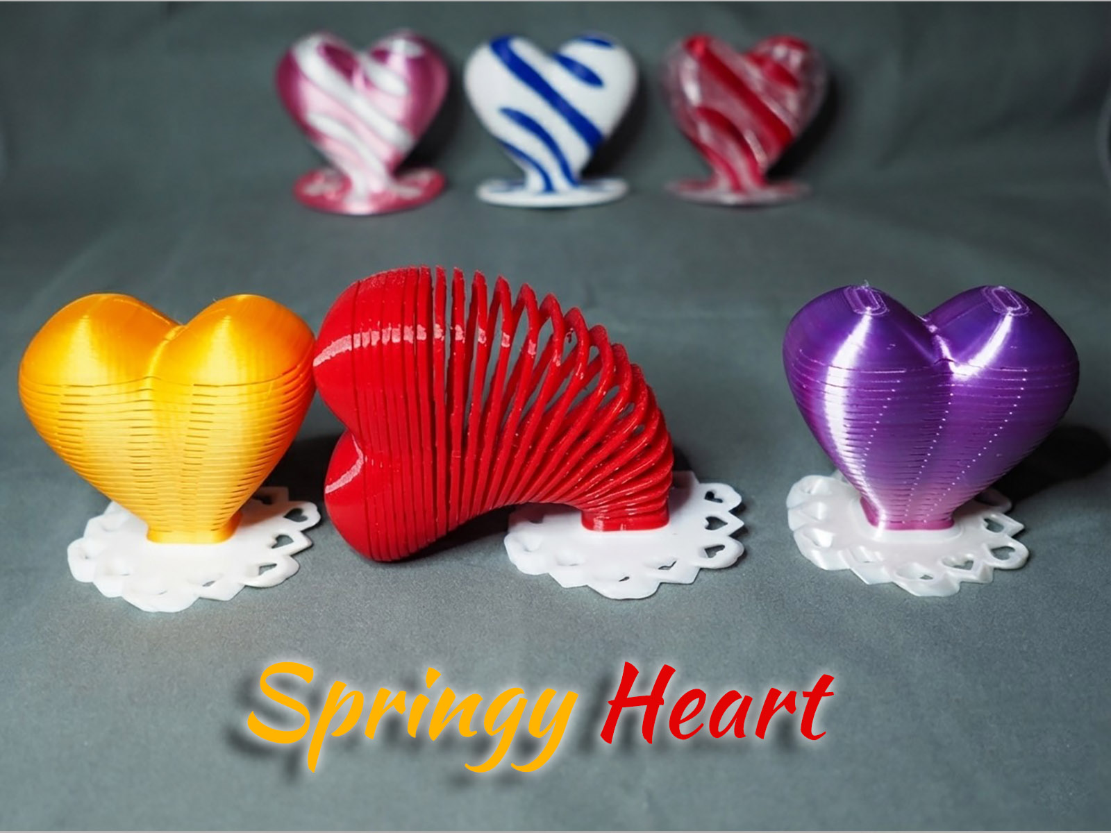 Springy Bouncy Heart - PLA rec. - Slinky Spiral