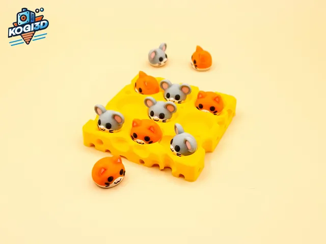 Cat & Mouse Tic-Tac-Toe | 3D Printable Game