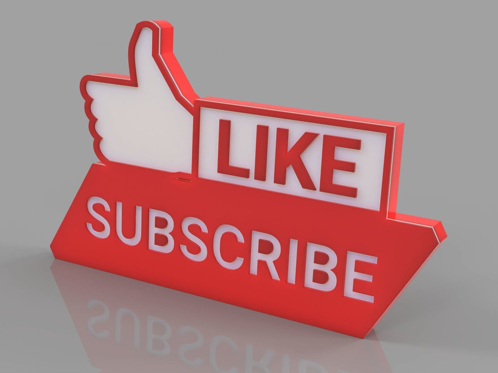 Like and Subscribe - Backlit - for Color Change Print