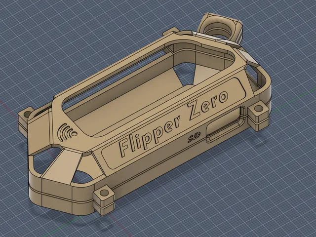 Skeletonized Flipper Zero Case With Carabiner Ring And Port Cutouts