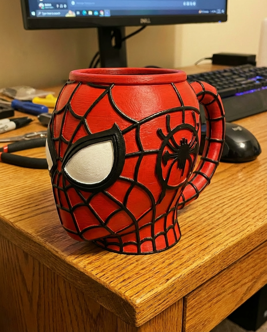 Spider-Man Head Mug | Superhero Desk Organizer
