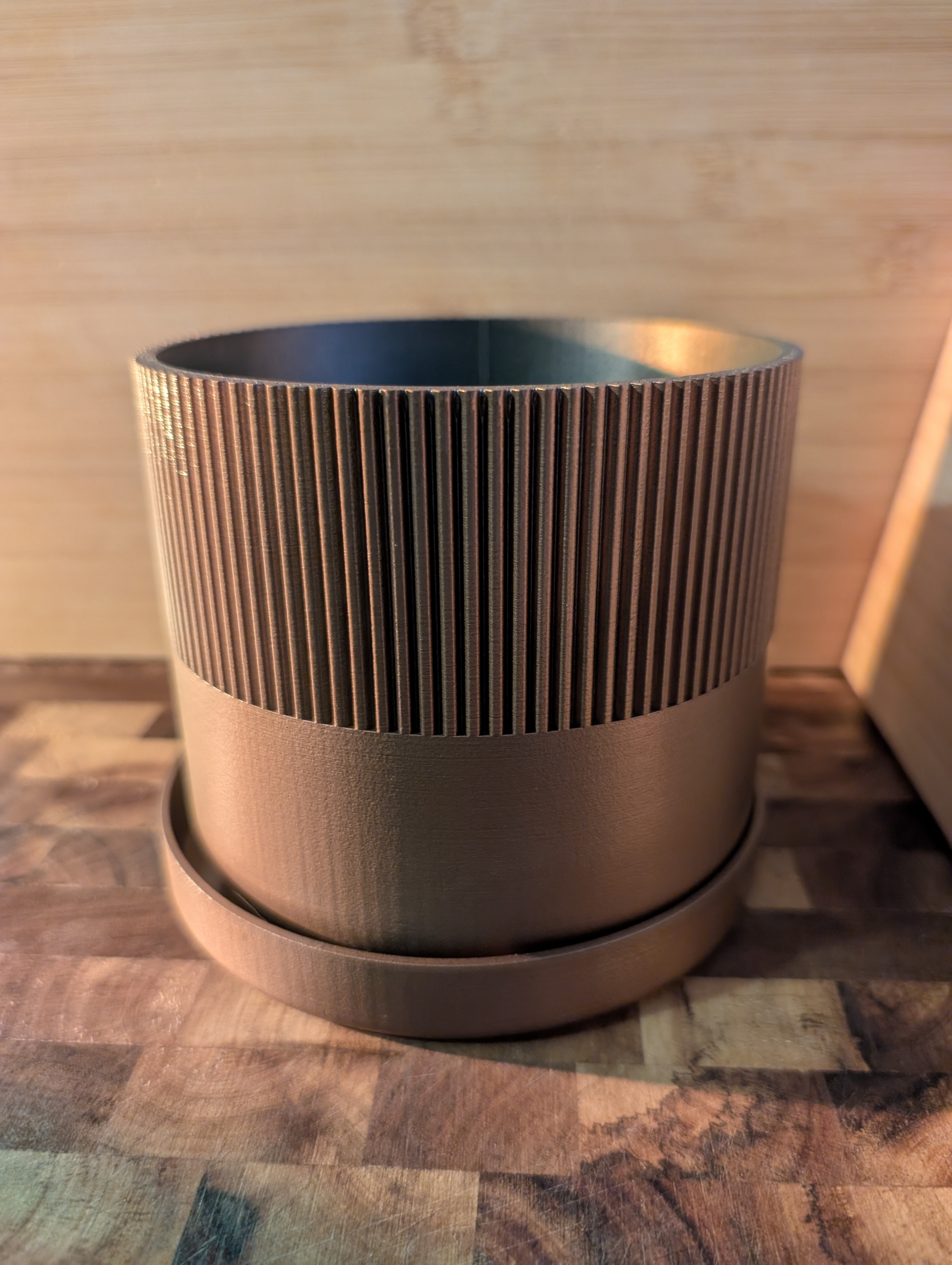 Chamfered Gear Planter 3D model