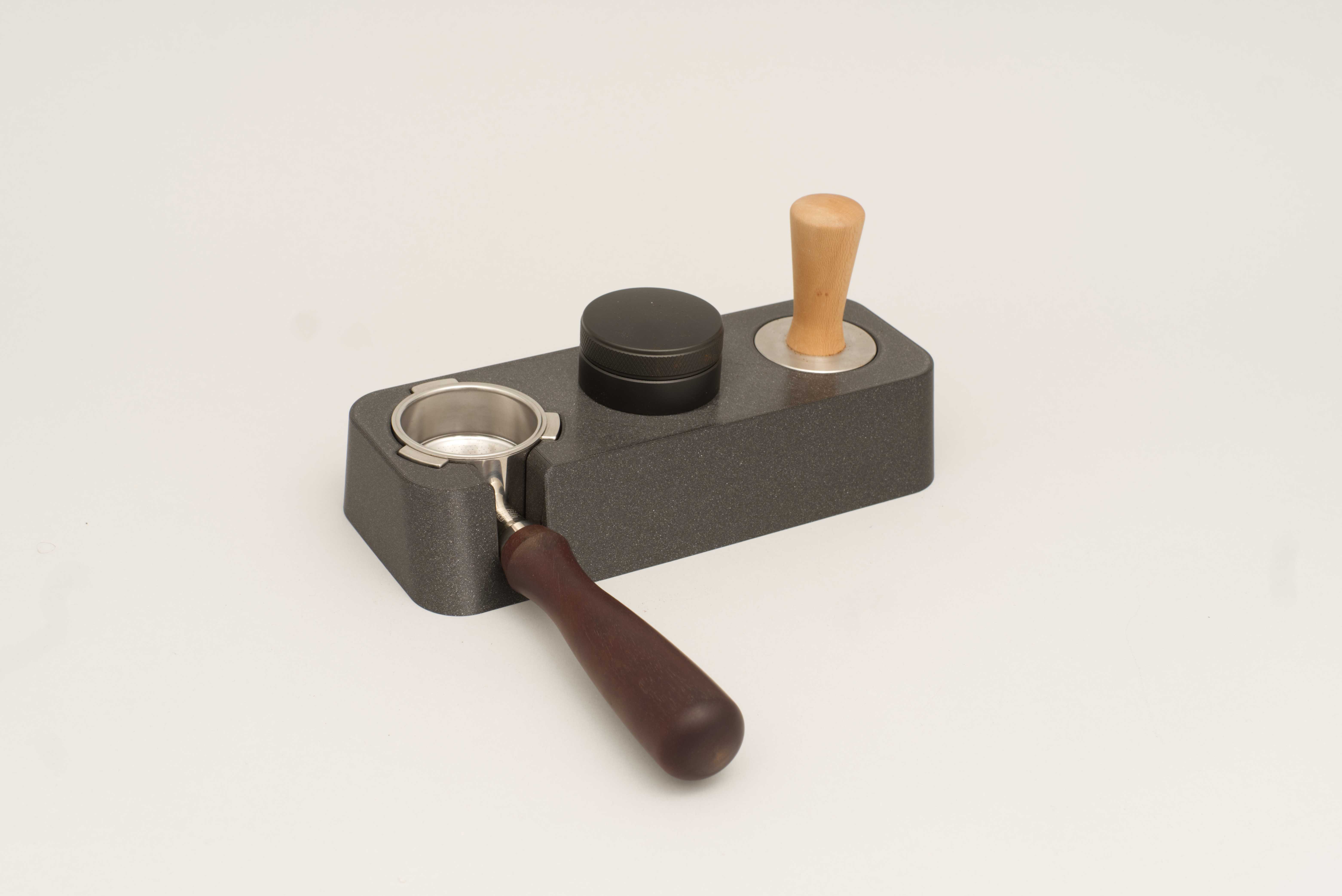 51mm (dedica) tamper and organisation station for bottomless portafilter