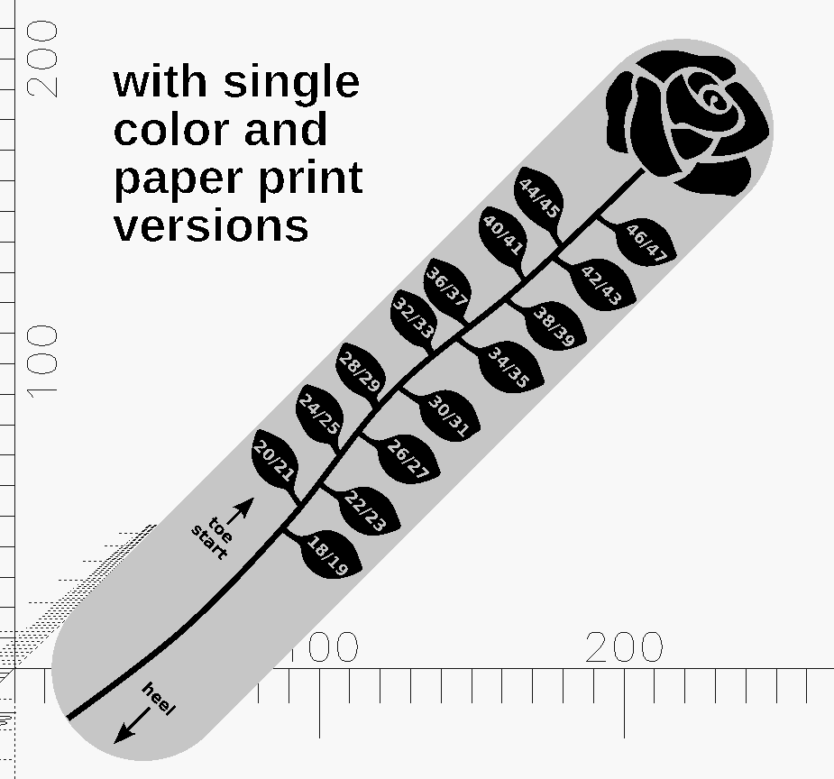 Sock Knitting Gauge/Ruler - Toe Decrease Guide & Sock Size Measurement — thumbnail 5