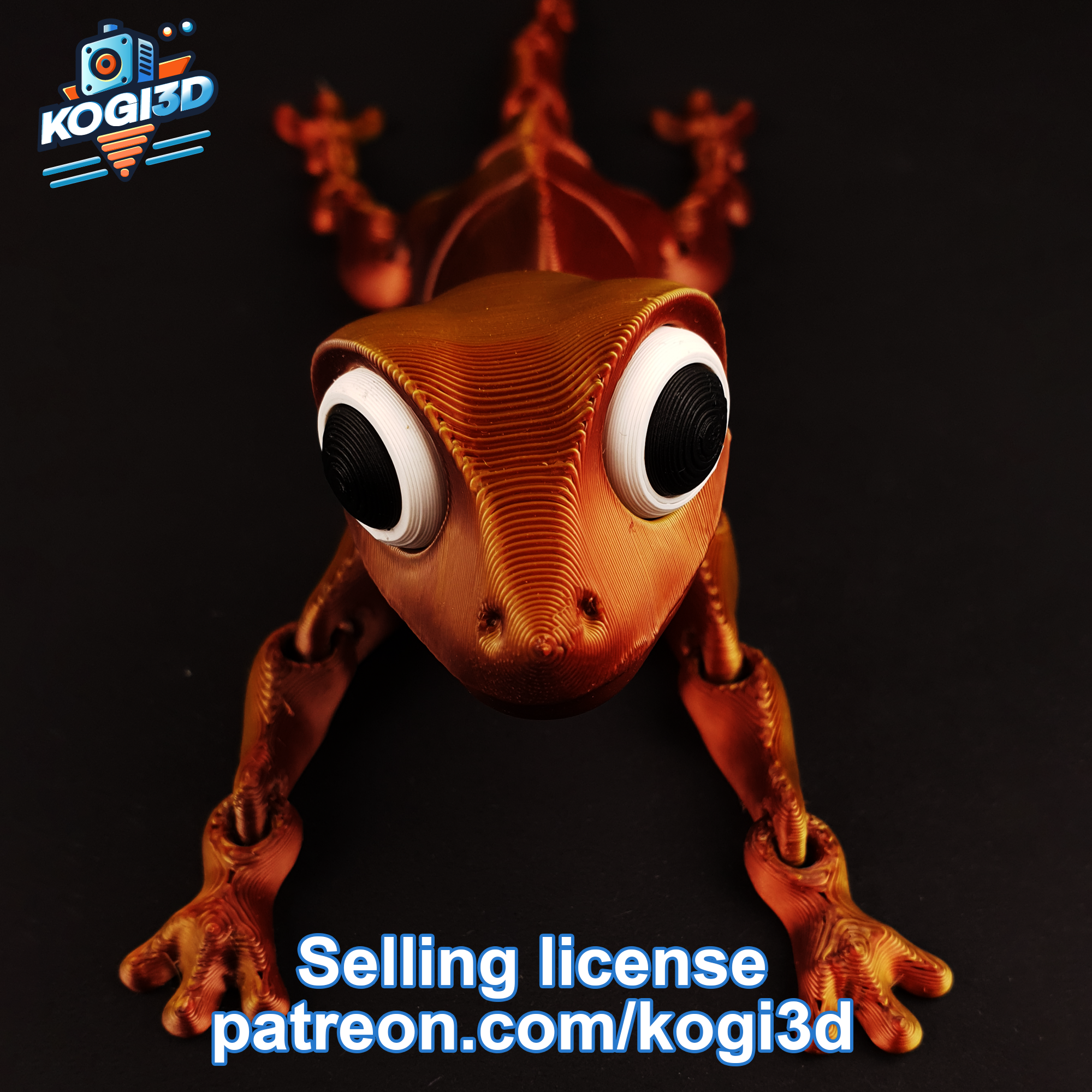 Miniatura 9 do modelo 3D Articulated Flexi Lizard Model
