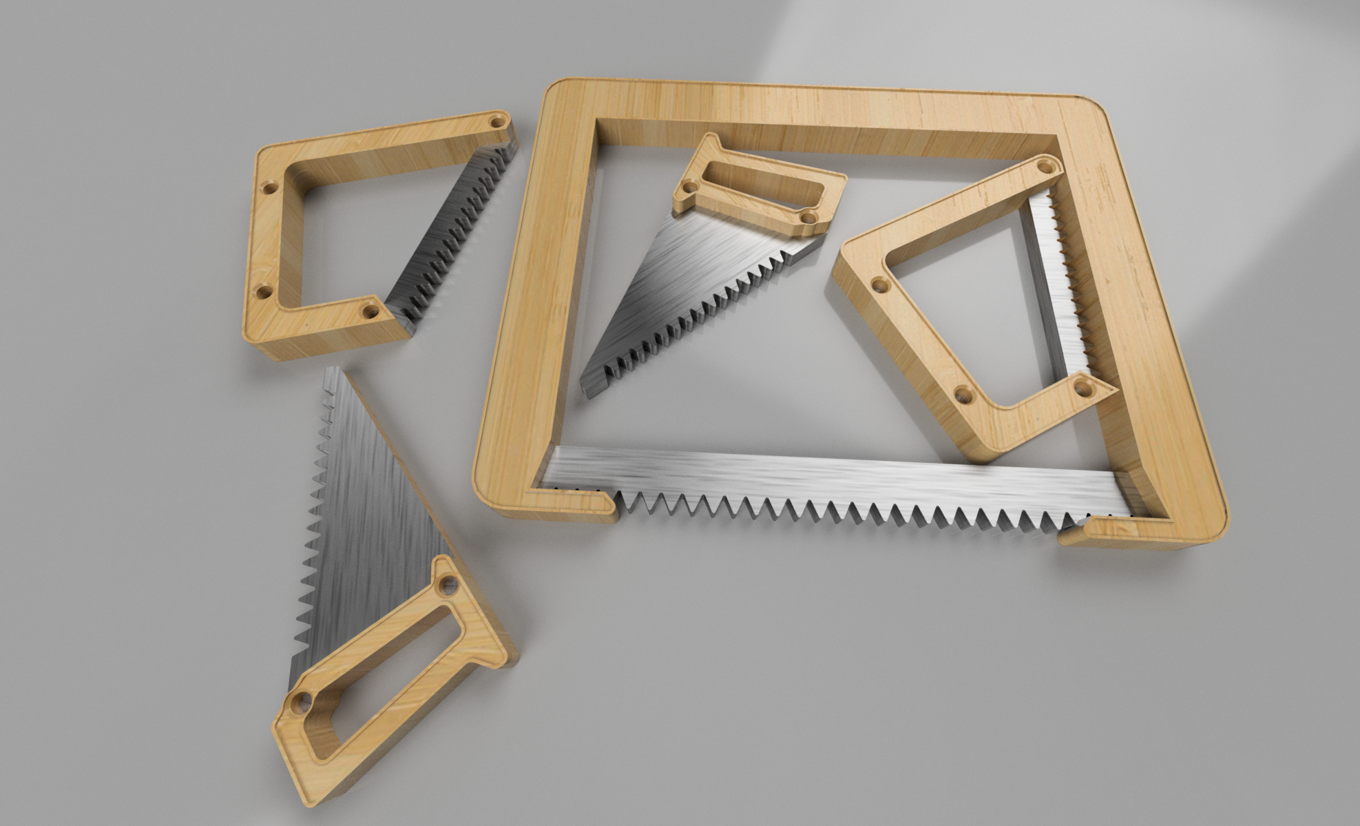Four Saw Blades Puzzle – Packing Challenge