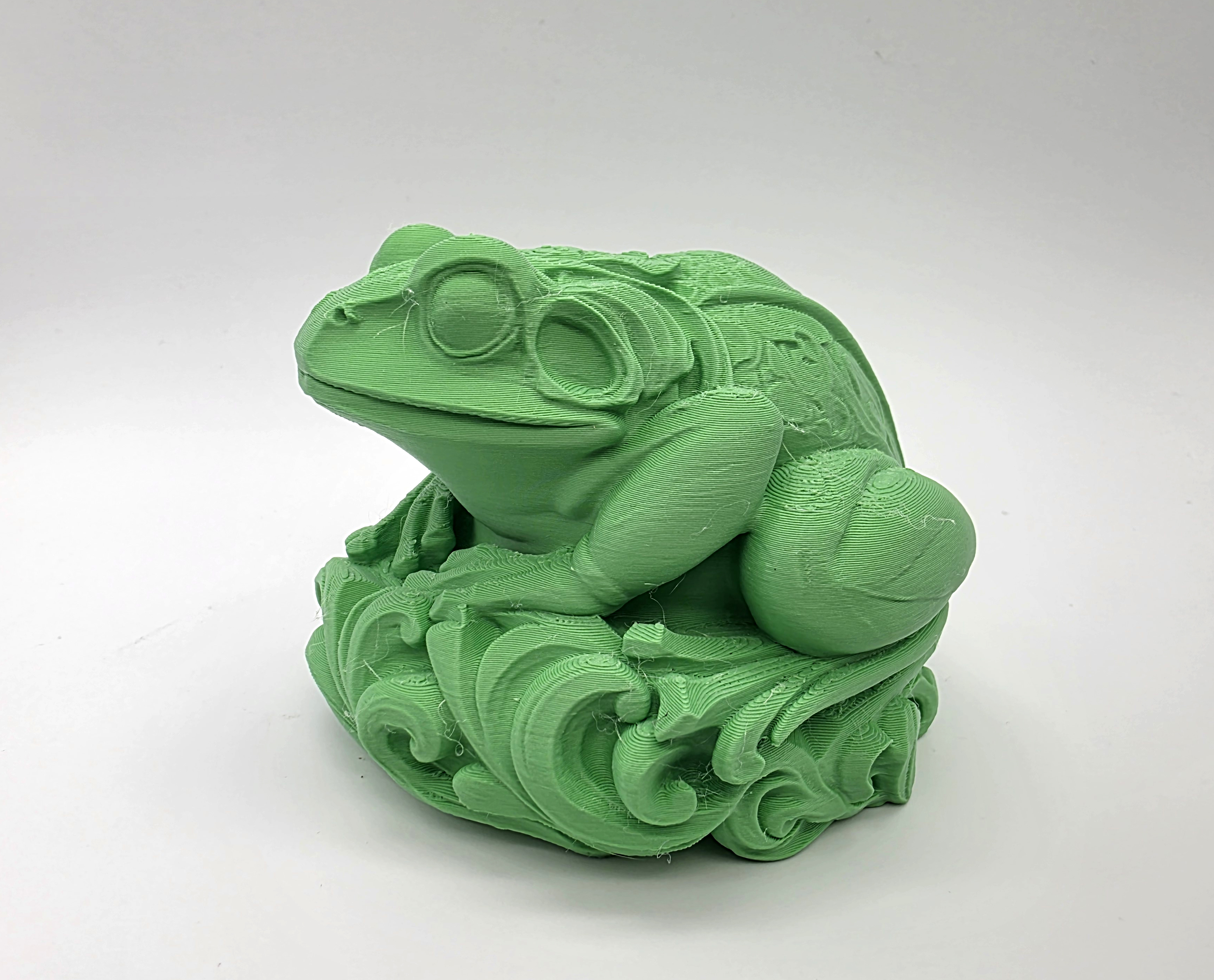 Carved Frog Sculpture