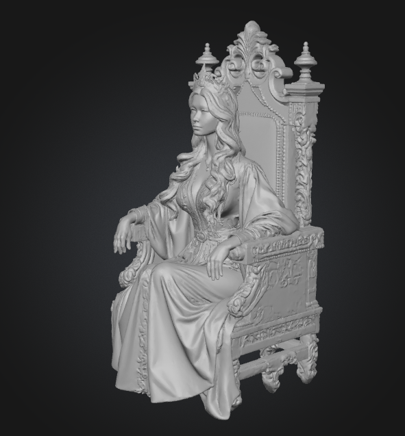 princess on a thron