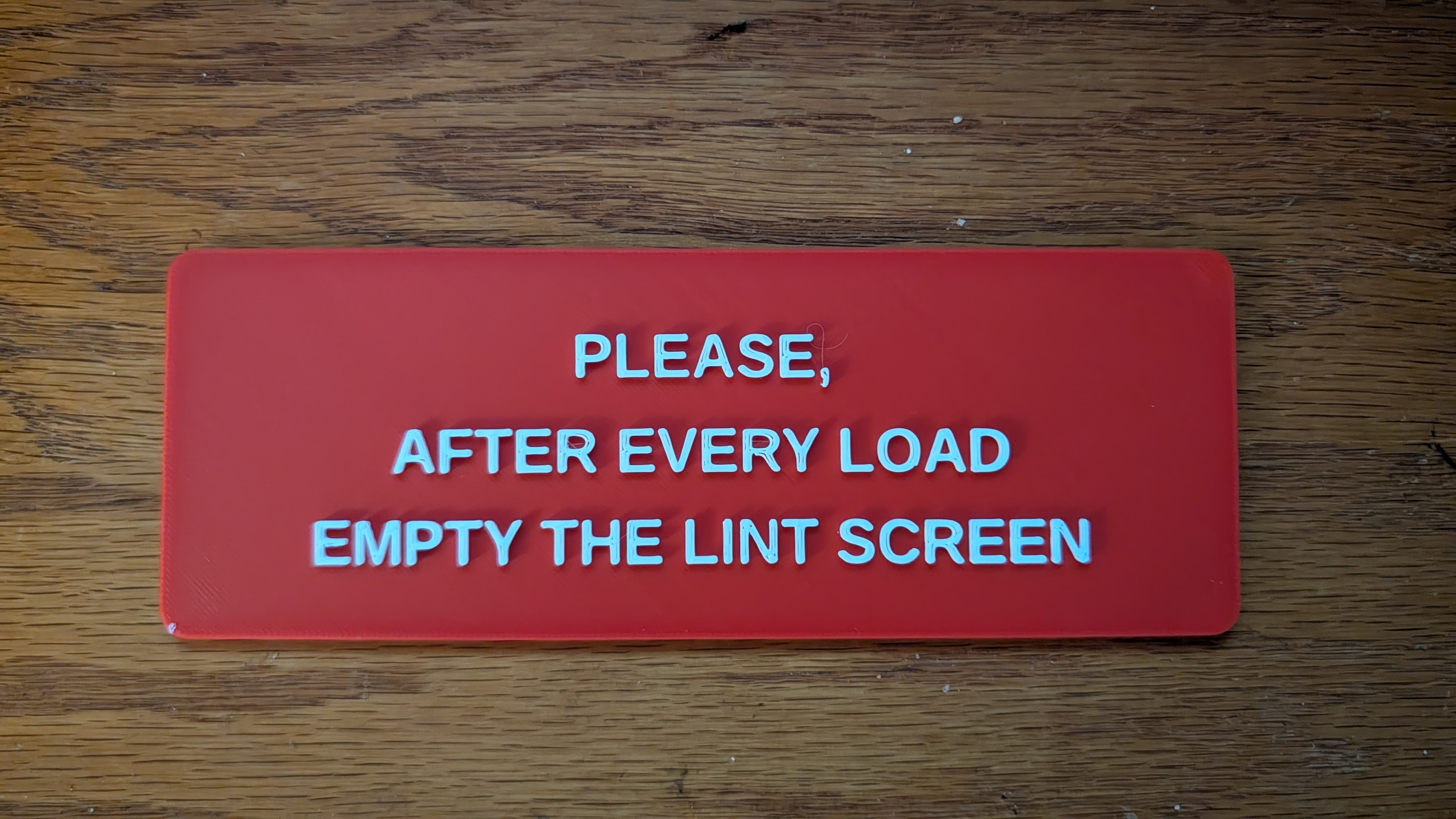 Dryer Lint Screen Sign