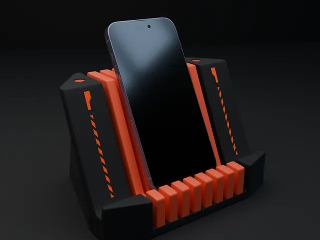 Cyberpunk Parametric Phone Stand – Futuristic Desk Accessory