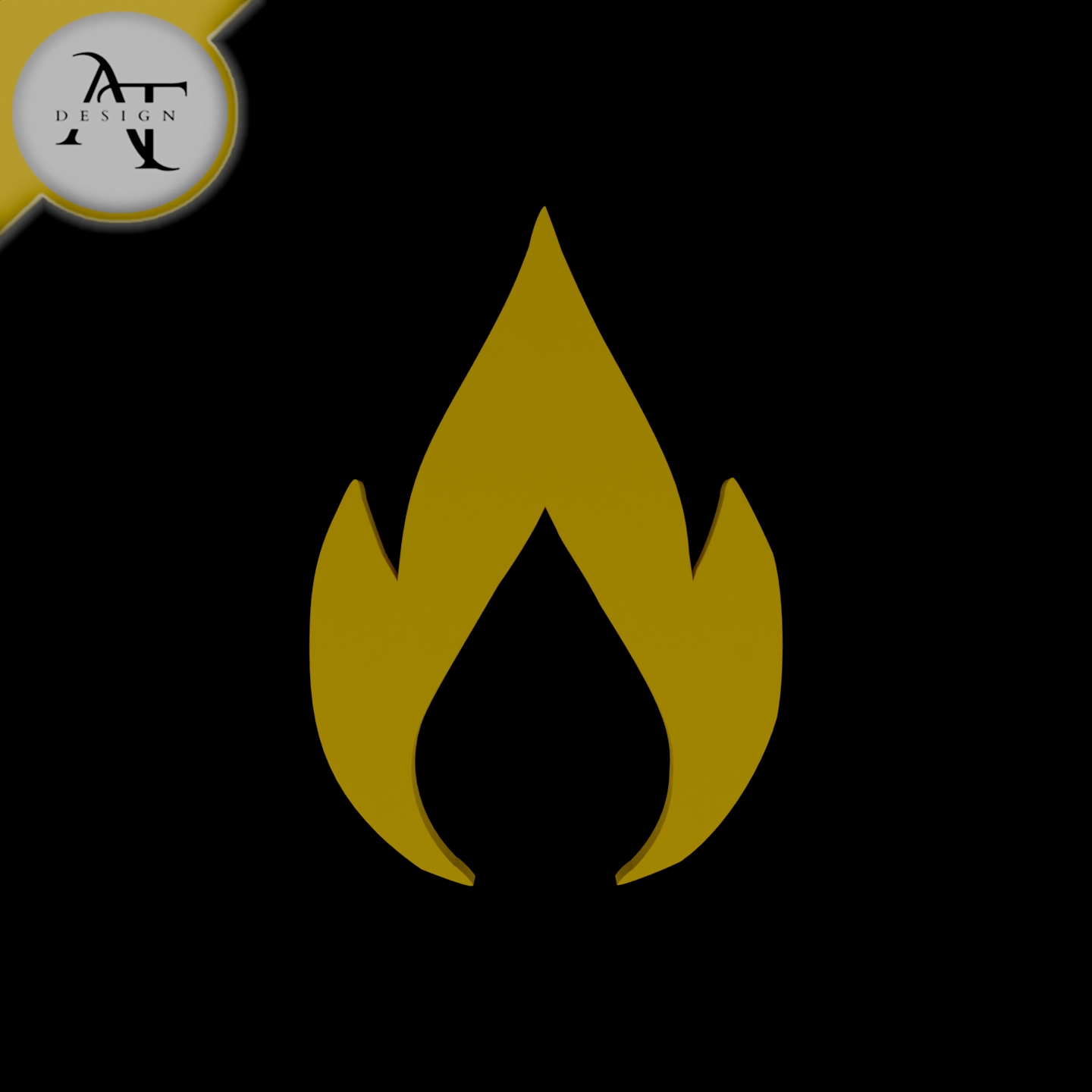 Simple Flame Symbol - 2D Art