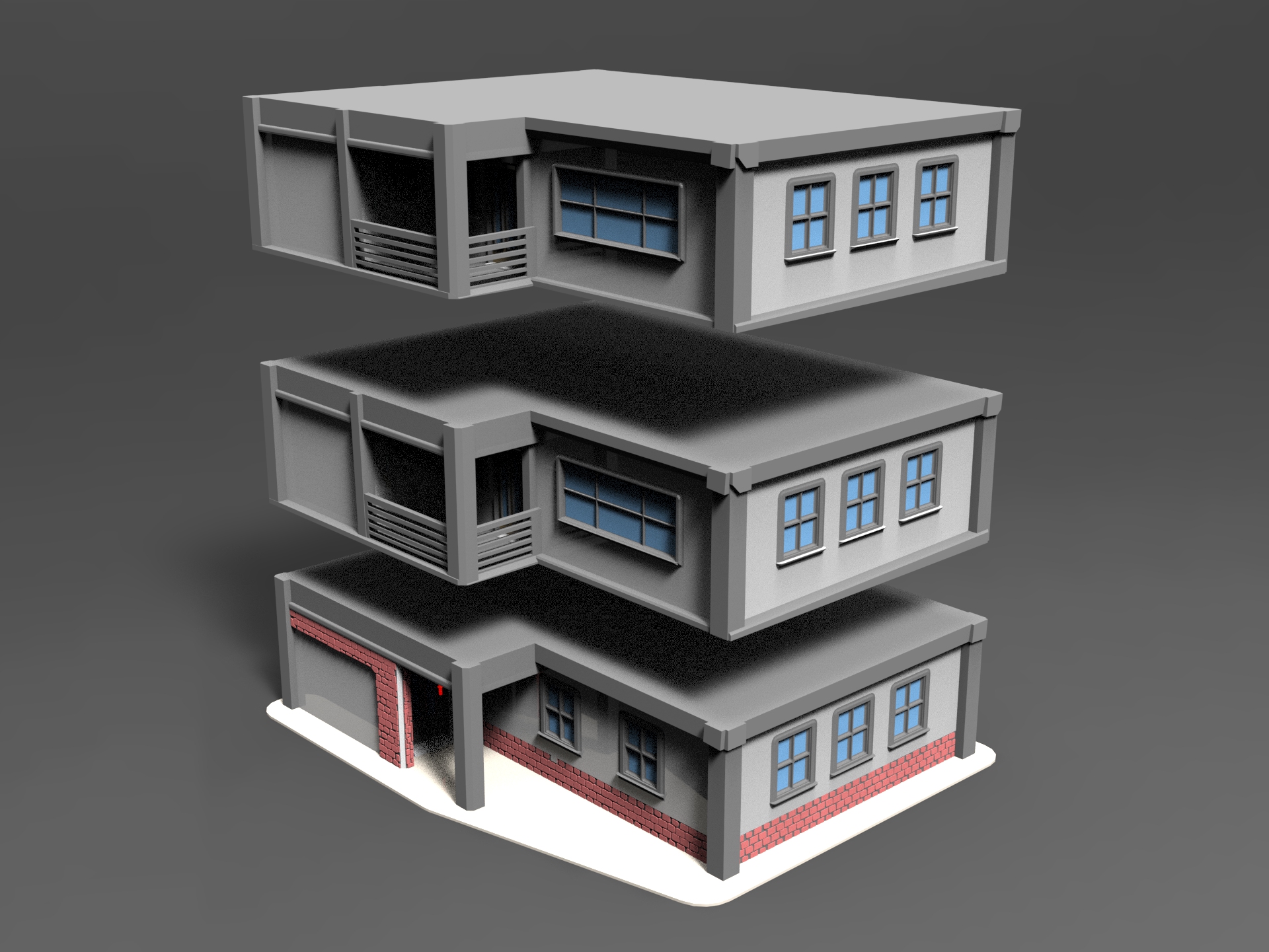 H0 Stackable Apartment Building — miniatura 4