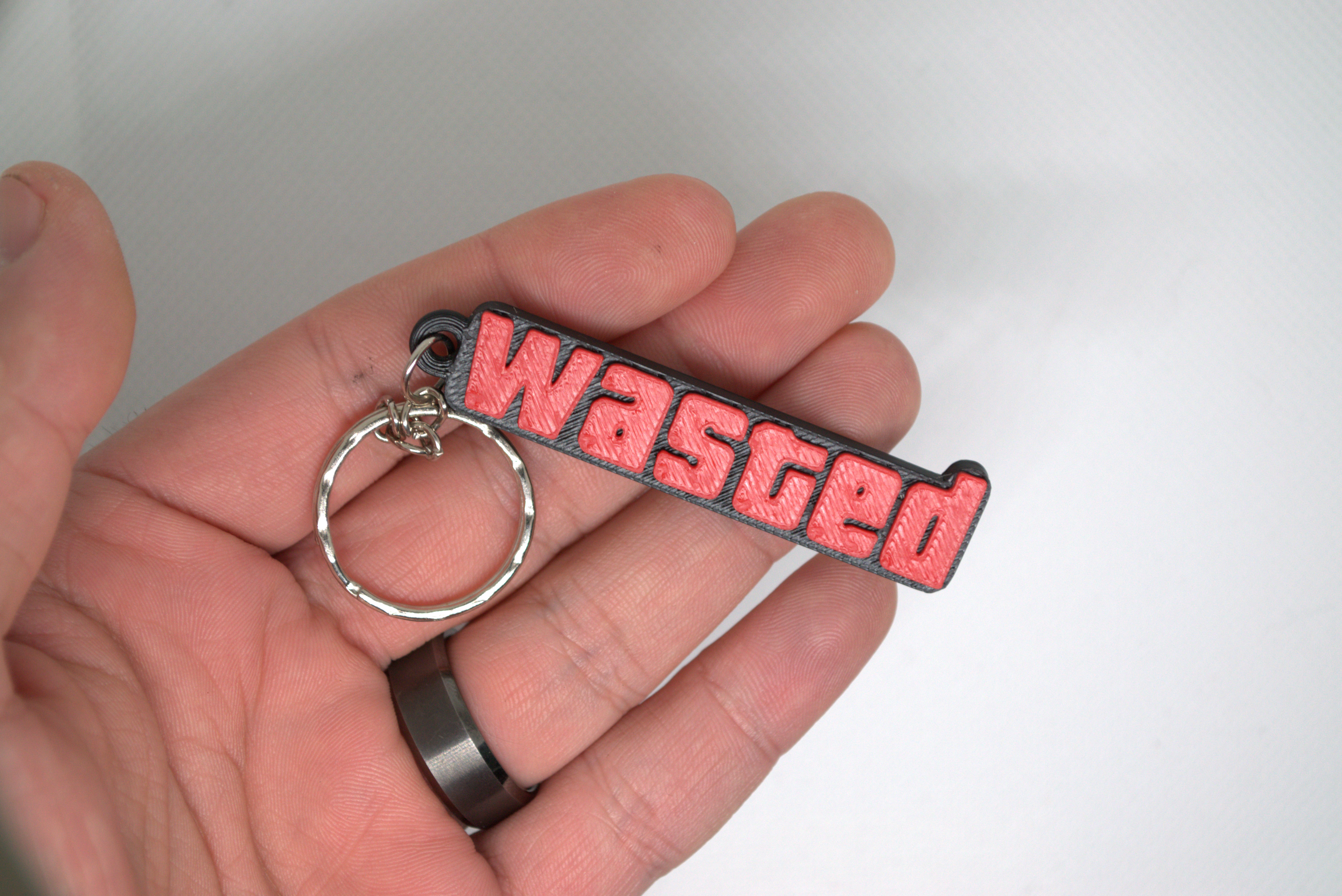 Grand Theft Auto V Iconic WASTED Message Keychain