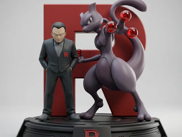 Team Rocket Diorama - Giovanni & Mewtwo