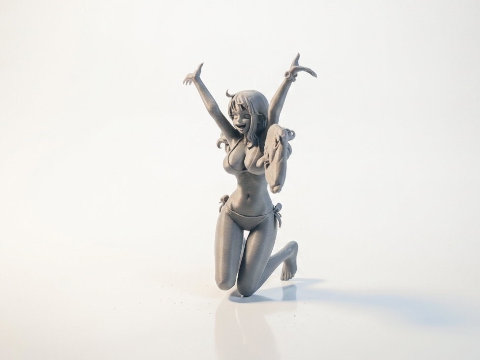 Celebrating Female Figure Statue 3D Printable
