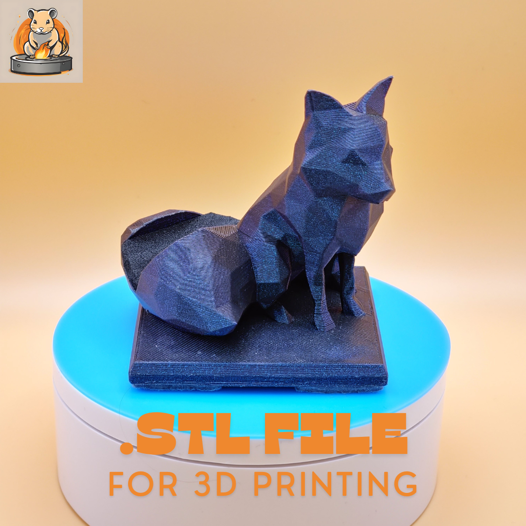 Autumn Fox Geometric Phone Stand - Decorative & Functional