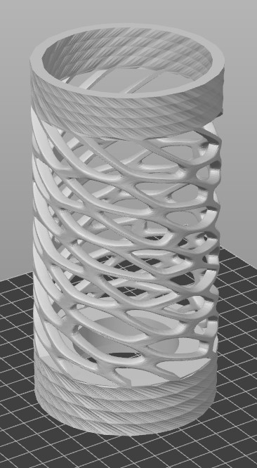 Multi funcional voronoi cylinder vase holder lamp model G0006