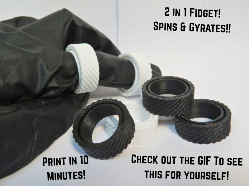 Gyroscopic Fidget Ring (2 in 1 Fidget)