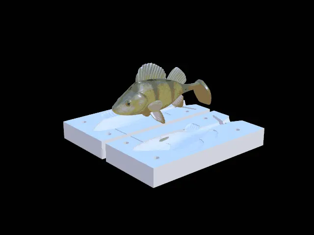 AM bait perch fish 13cm hoof form for predator fishing