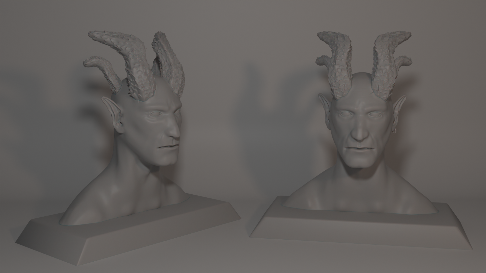 Baldur's Gate / Dungeons and Dragons Tiefling Character Bust Figurine