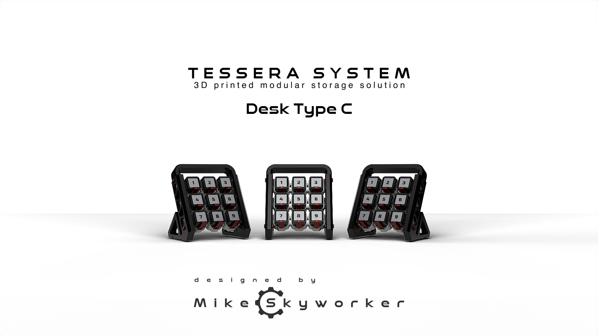 Tessera Desk Type C. Modular storage