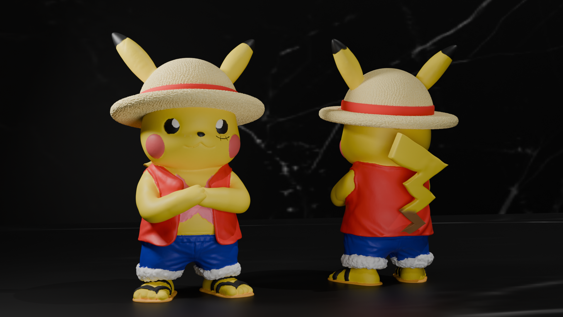 Pikachu X Luffy - Pokemon and One Piece Mashup