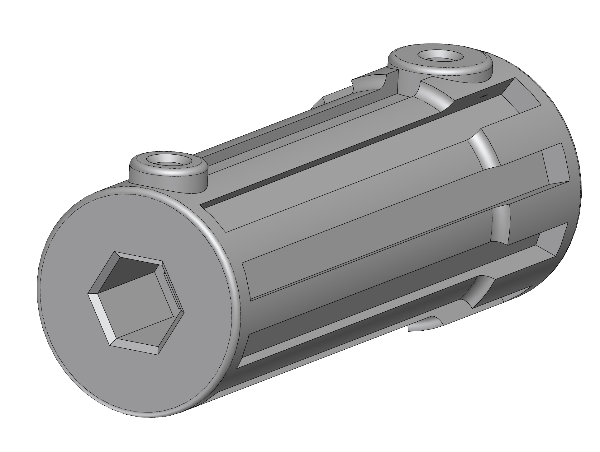 Adapter 3/8 square to 1/4 hex bit 50mm