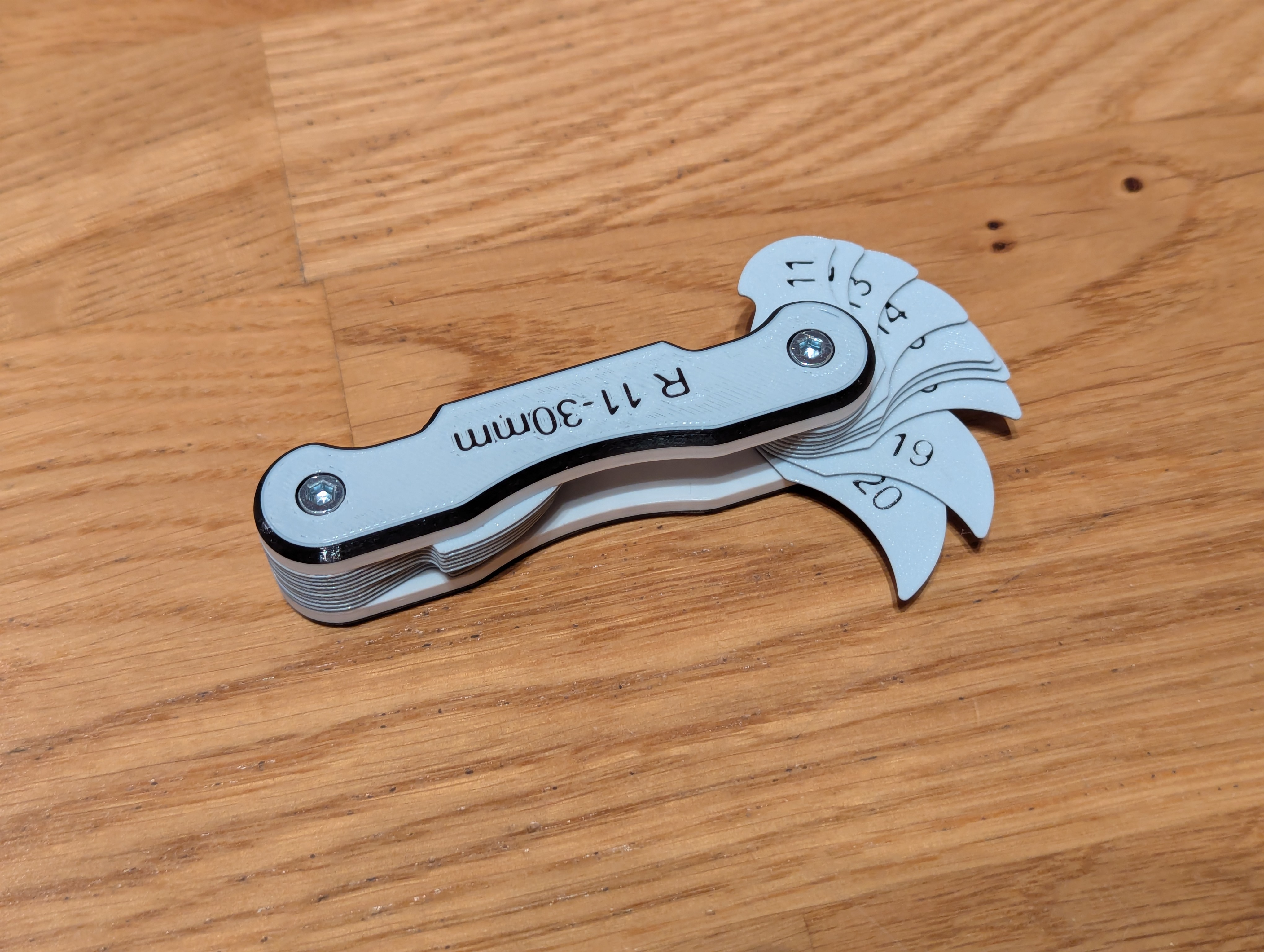 Fixed Blades for 11-30mm Radius Gauges 3D model thumbnail