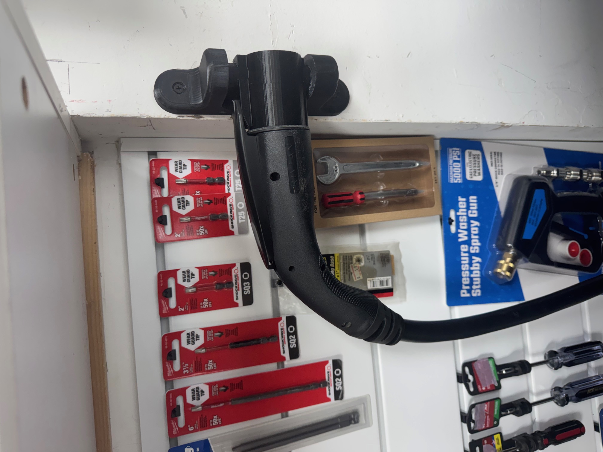 180 degree Pivoting J1772 wall mounted charger  holder